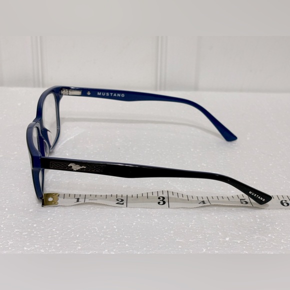 Mustang Eyeglass Frame  1918 Ebony Deep Blue - Picture 15 of 15